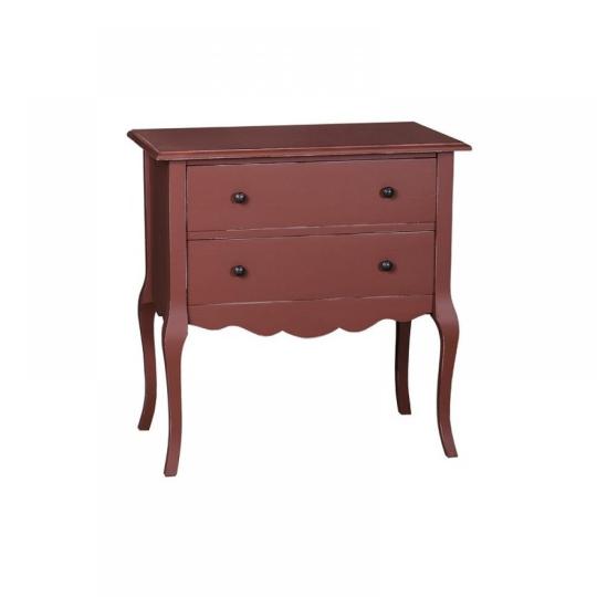 opotrebovany cerveny bordo komoda nabytok z masivu drevo.jpg